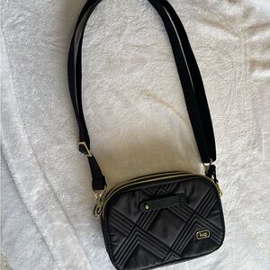Lug Black Quilted Crossbody Bag